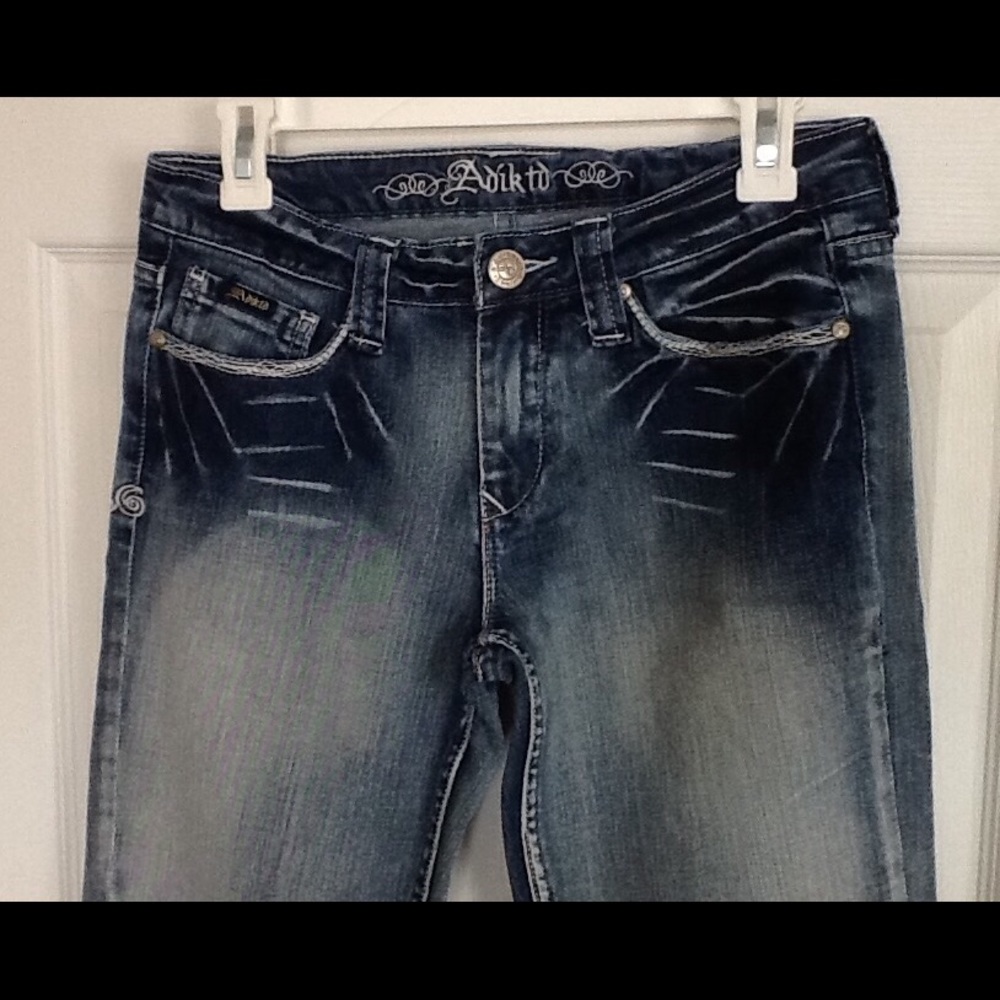 Adiktd Mid Rise Relaxed Fit Boot Cut Jeans - Picture 3 of 7